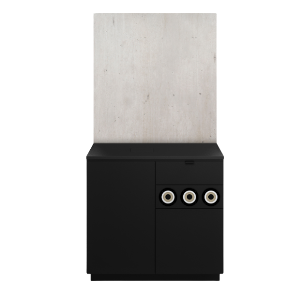 Onderkast Big Black (Grey Stone achterwand)